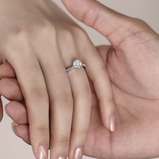 SEAZA 喜钻 婚礼系列 R7049 女士永爱Pt950铂金钻石戒指 40分 SI H