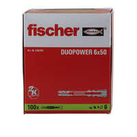 fischer 慧鱼 538240 尼龙锚栓套装 6*50mm 100粒 单管盒装