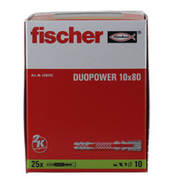 fischer 慧鱼 538242 尼龙锚栓套装 10*80mm 25粒 单管盒装