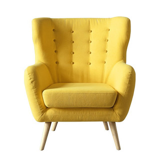 顾家家居（KUKA） 顾家家居 凳单椅 不支持延期 限量抢购 卖完即止  公主蜜桃粉沙发 美式单人沙发椅-浅蓝色