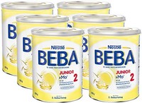 Nestlé 雀巢 BEBA贝巴 Junior 添加HMO 2段婴幼儿奶粉800g×6罐装