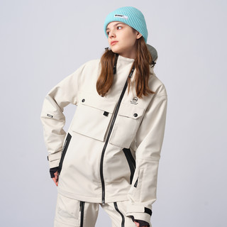 南恩新品工装滑雪服防水男女加厚保暖防风单双板上衣  XS