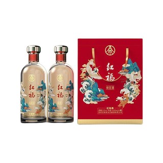 WULIANGYE 五粮液 红福春 绿豆酒 52%vol 浓香型白酒 500ml*2瓶 礼盒装