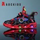 ABCKIDS 男童鞋子2022冬季新款带灯儿童运动鞋防水加绒保暖跑步鞋