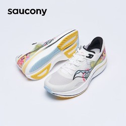 saucony 索康尼 SLAY全速竞速碳板马拉松男女鞋情侣运动鞋跑步鞋子 白红 42