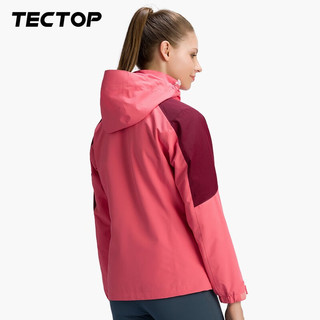 探拓（TECTOP）探拓（TECTOP）三合一户外服男女抓绒内胆多功能可拆卸防风登山服 女款藕粉 M