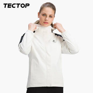 探拓（TECTOP）探拓（TECTOP）三合一户外服男女抓绒内胆多功能可拆卸防风登山服 女款白色 L