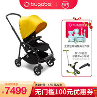博格步（BUGABOO）荷兰Bugaboo Bee6博格步多功能轻便城市型折叠婴儿推车 黑架柠檬黄