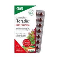 Floradix 红铁片叶酸 84粒