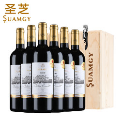 Suamgy 圣芝 G330中级庄波尔多红酒整箱梅多克AOC赤霞珠年货节干红葡萄酒