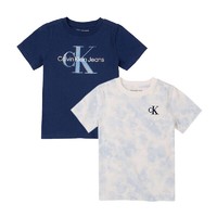 Calvin Klein 卡尔文克莱恩Calvin Klein儿童款男童休闲短袖T恤两件套装 1271581 054 4T