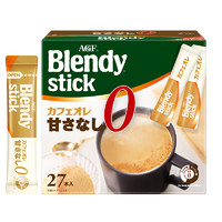 AGF 日本原装进口 Blendy牛奶速溶咖啡 无甜味三合一 8.3g*27支