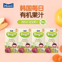 MAEIL 每日 婴儿果汁宝宝辅食儿童零食适合6月龄以上 韩国原装进口 红甜菜苹果125ml*4(效期23年5月)