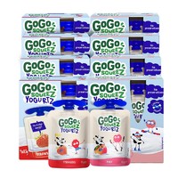 GoGo SqueeZ 梦果鲜 GoGosqueez梦果鲜儿童酸奶宝宝零食（草莓味16袋4盒+桃子味16袋/4盒）