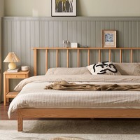 原始原素 全实木床北欧原木风橡木床现代简约卧室家用双人床L7011