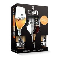 CORNET SWINKELS FAMILY BREWERS比利时进口 橡树风味精酿黄金啤酒 330ml*4瓶Cornet啤酒+1支Cornet酒杯