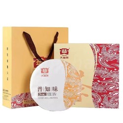 TAETEA 大益 普知味礼盒装 熟茶 普洱熟茶饼茶 云南字子饼茶357g