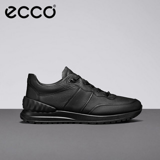爱步(ECCO)男鞋 简约运动鞋男款 舒适百搭休闲鞋 雅跃523234 黑色43