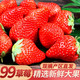 暖欣果 丹东99红颜奶油草莓 3斤精装