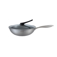 LINKFAIR 凌丰 LFDCG-OM330DC02 炒锅(30cm、不粘、无涂层、304不锈钢)