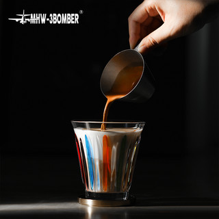 MHW-3BOMBER轰炸机玻璃杯Wright手绘系列Dirty咖啡杯澳白杯拿铁杯
