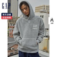 Gap 盖璞 抱抱绒男女装冬季LOGO软毛珊瑚绒运动卫衣451385家居服潮