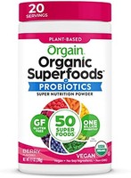 Orgain 超能食品粉末-***剂，素食主义者，无乳制品，无麸质，犹太洁食，0.62磅 280克，浆果味