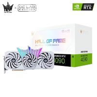 影驰名人堂HOF OC LAB RTX4090 24G Plus纯白超频游戏独立显卡