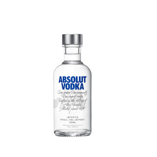 ABSOLUT VODKA 绝对伏特加 伏特加 原味 40%vol 200ml*5瓶