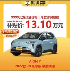 GAC AION 广汽埃安 AION Y 2022款 70 乐享版 磷酸铁锂 纯电动 车