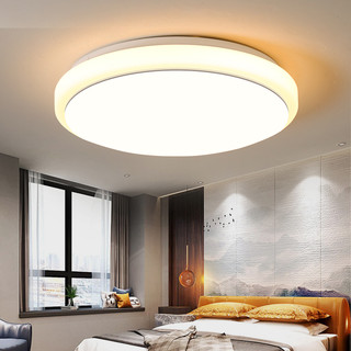 LED卧室吸顶灯圆形阳台过道玄关走廊2022新款客厅现代简约灯具 50cm白光72w 买一送一