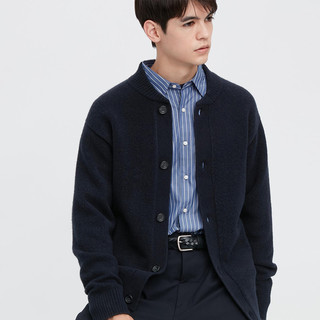 UNIQLO 优衣库 男女款立领针织衫 451604 藏青色 L