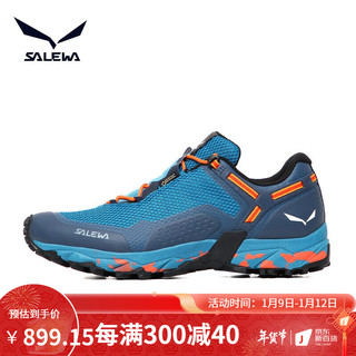SALEWA 沙乐华 GORE-TEX越野跑鞋户外跑步男女鞋运动鞋防水透气鞋子（41、深蓝-男款）