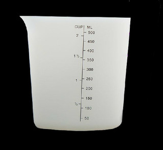 德立 爱心形 500ml硅胶量杯/耐热量杯/烘培软量杯 烘焙工具量具