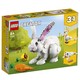 LEGO 乐高 创意三合一系列 31133 可爱的白兔