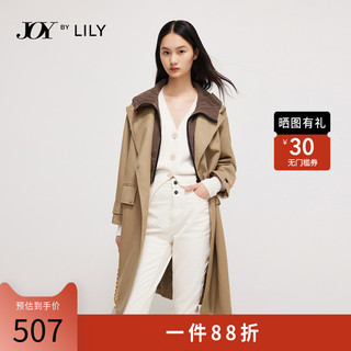 LILY 丽丽 9A波1系列 女士中长款风衣 121400C11097302 浅棕 L