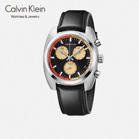 CK凯文克莱（Calvin Klein）Achieve 雅趣系列 黑色皮带圆盘男表 石英表 K8W371C1（表盘:43*49MM）