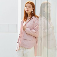 美特斯邦威 粉色小香风短外套女2022春秋季新款高级感气质长袖上衣