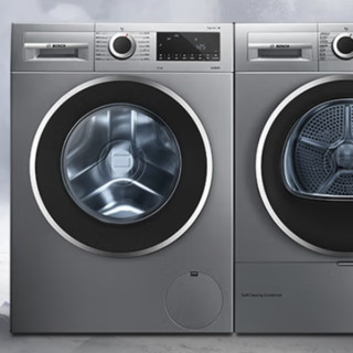 BOSCH 博世 WGA152X80W+WQA254D80W 热泵式洗烘套装 月光银