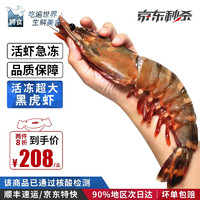 超大号巨型黑虎虾 8-10只装 长约21-24cm 净重900g