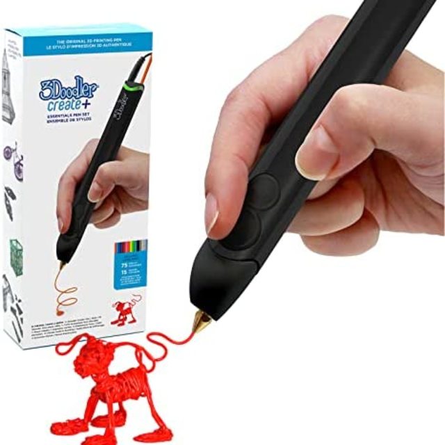 3Doodler Create+ 3D 打印笔套装，含 75 根塑料笔芯 2018 Model (US-Plug) 玛瑙黑