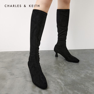 CHARLES & KEITH CHARLES&KEITH冬季新品CK1-90360339女士高跟长靴（38、Beige米色）