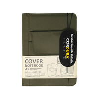 喜利 SAMRT FIT多功能本册套笔记本A5手账本记事封套本学生日记本子 军绿色 小号