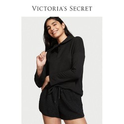 VICTORIA'S SECRET 维多利亚的秘密 维密 家居舒适长袖连帽衫 短裤睡衣套装
