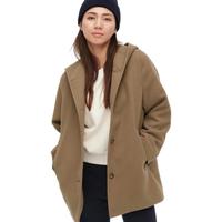 UNIQLO 优衣库 女士短款大衣 456889 深米色 XXL