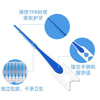 Fawnmum 小鹿妈妈 硅胶牙缝刷齿间牙刷 口腔护理牙齿间隙刷 32支