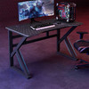赛森 电脑桌家用办公学习桌简约书桌黑架+黑碳纤维纹面