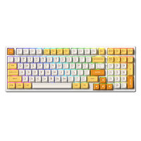 DAGK 6098 98键 2.4G蓝牙 多模无线机械键盘 柚黄 GPro红轴 RGB