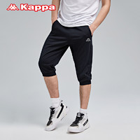 Kappa 卡帕 运动短裤男针织七分裤收口休闲裤K0B32CQ01