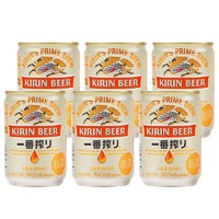 KIRIN 麒麟 日本进口麒麟一番榨啤酒全麦精酿小罐啤酒135ml*6罐装